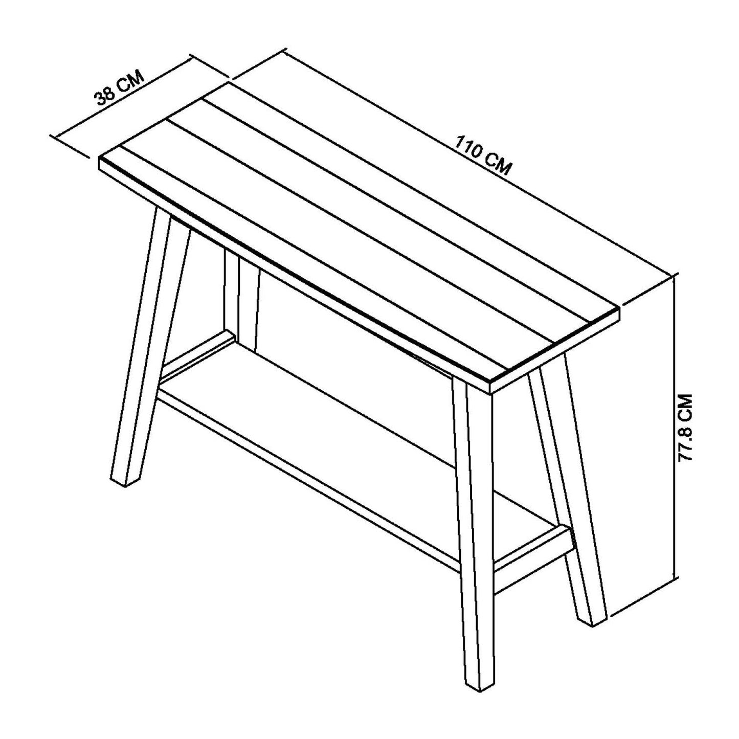 Camden Hall Table with Shelf