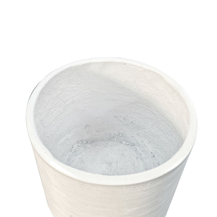 White Glazed Plant Pot