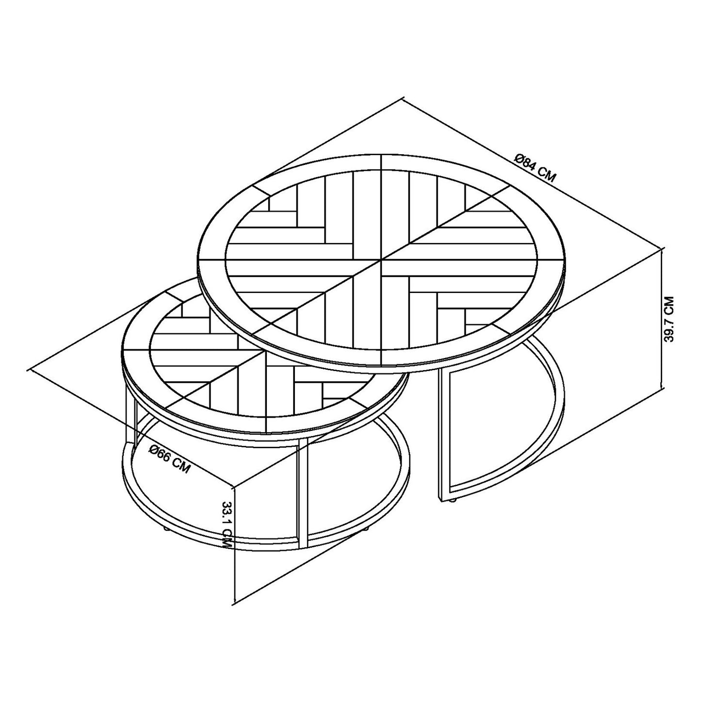 Monroe Nest Of Coffee Tables