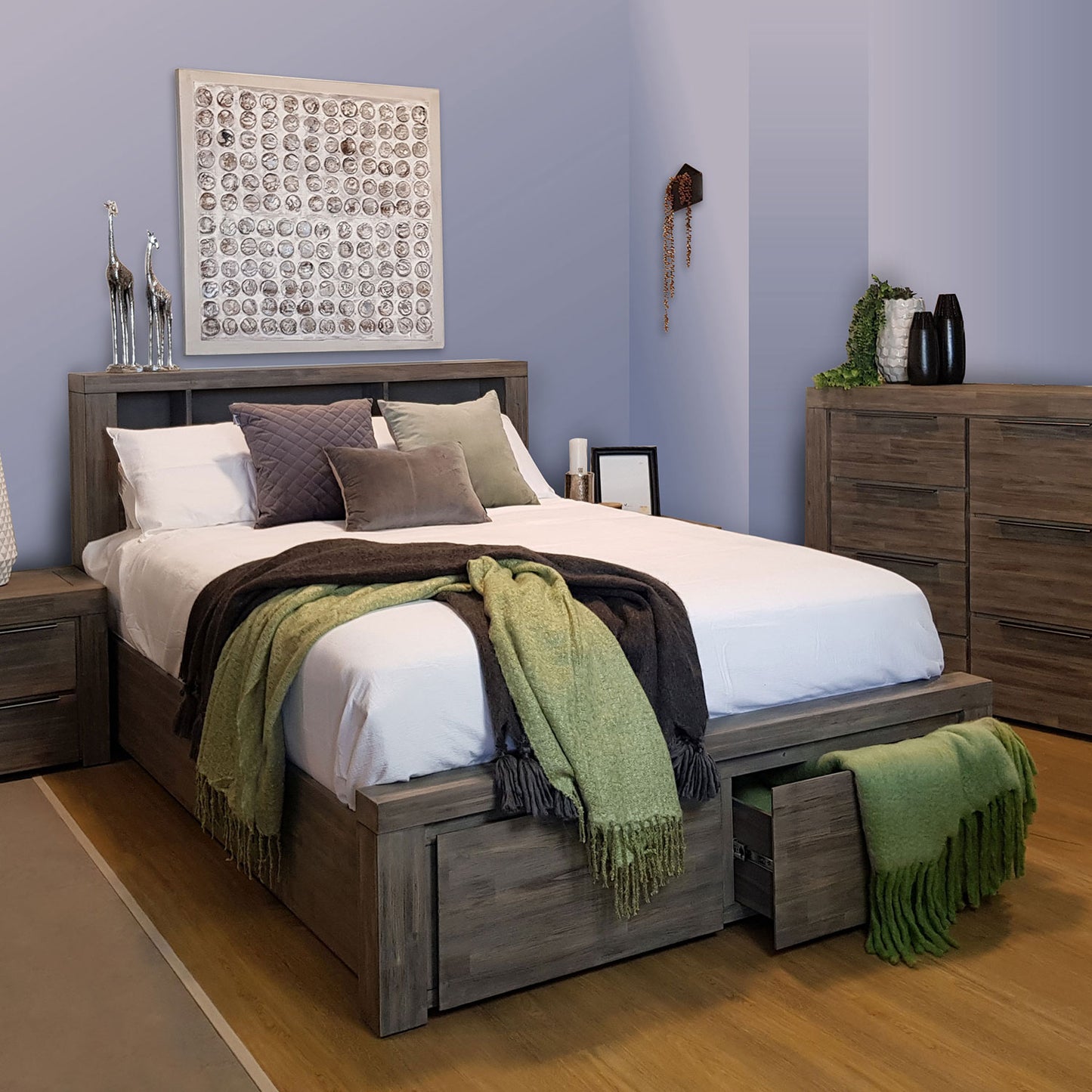 Arctic Bed Frame with Drawers