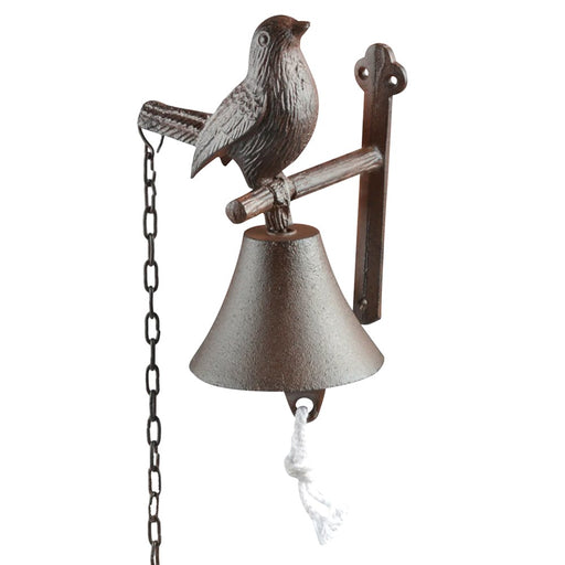 Cast Iron Doorbell Bird with Chain