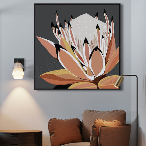 Canvas Art - Orange Protea