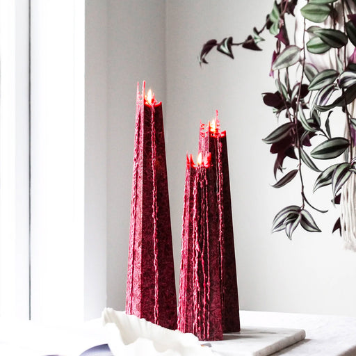Dark Red Scented Icicle Candle