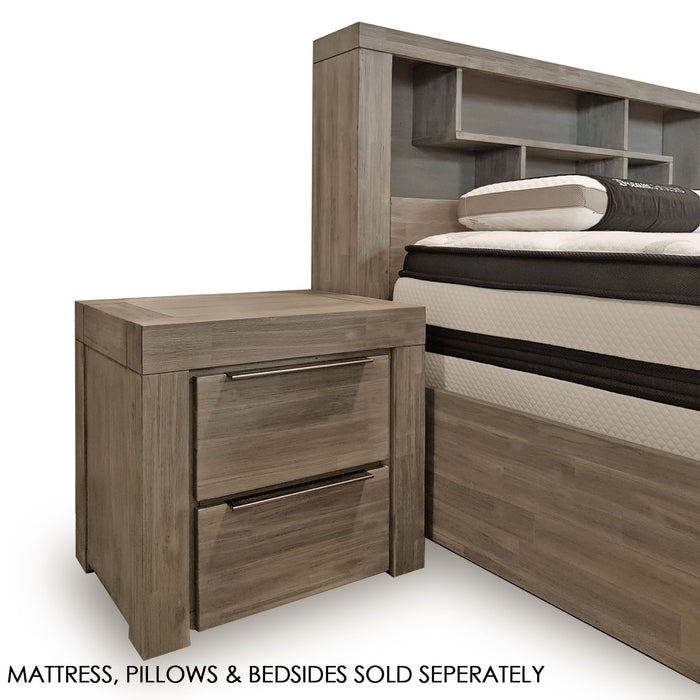 Arctic Bedside - 2 Drawers - The Furniture Store & The Bed Shop