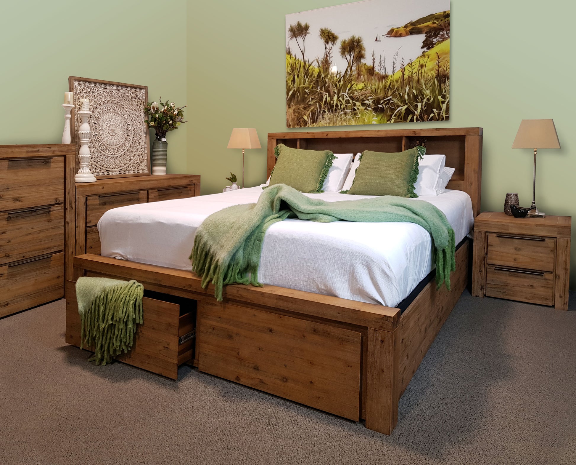 The Cape Bedside - 2 Drawer - The Furniture Store & The Bed Shop