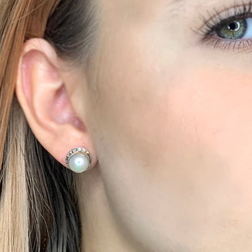 Freshwater Pearl Stud Earrings - The Furniture Store & The Bed Shop
