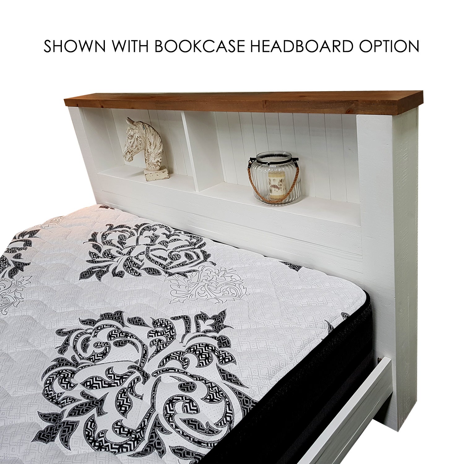 Harlow Bed Frame - Bookend Headboard with Panel Foot - The Furniture Store & The Bed Shop