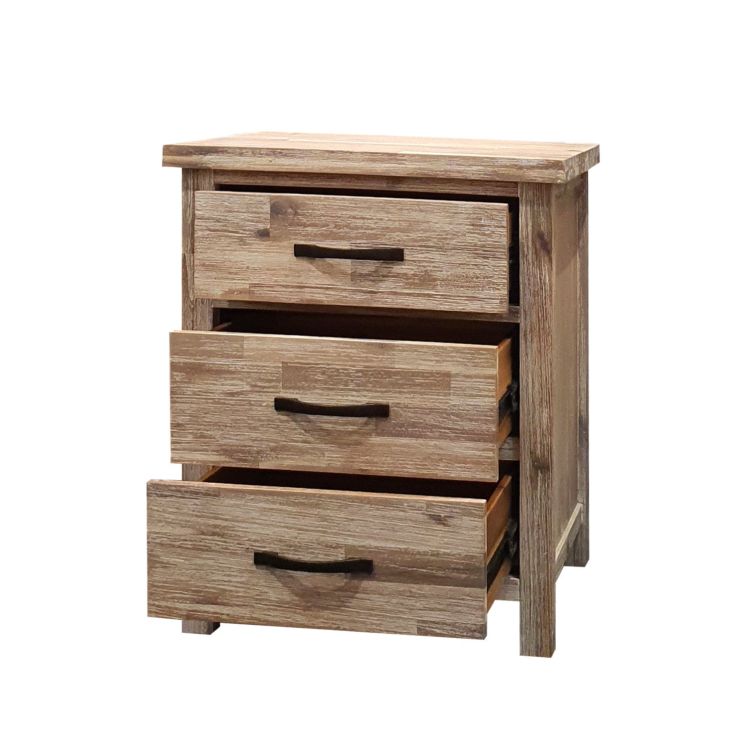 Raglan Bedside - 3 Drawer - The Furniture Store & The Bed Shop